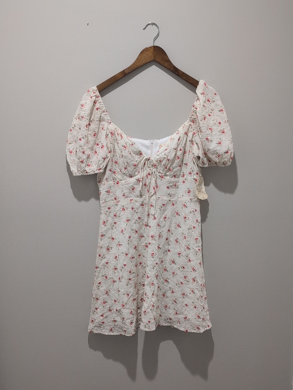 Altar'd State Breigh A92 Cream Mini Dress with FlowerPrint